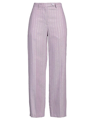 VICOLO Casual pants Lilac 77% Viscose, 21% Polyester, 2% Metallic fiber