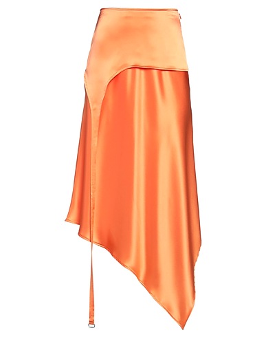SSHEENA Maxi Skirts Orange 82% Triacetate, 18% Polyethylene