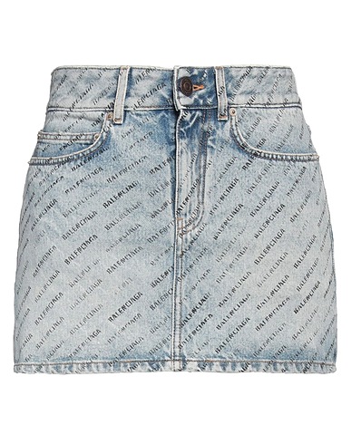 BALENCIAGA Denim skirt Blue 100% Cotton