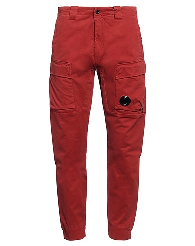 C.P. COMPANY Casual trouser Brick red 98% Cotton, 2% Elastane