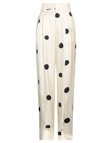 PETAR PETROV Casual pants Ivory 100% Silk