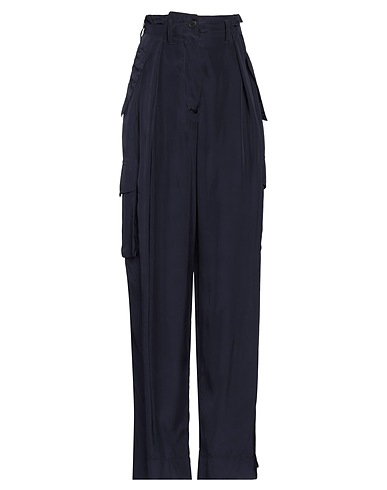 DRIES VAN NOTEN Casual trouser Midnight blue 100% Viscose