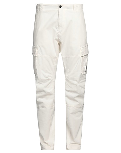 C.P. COMPANY Pantalone Bianco 98% Cotone, 2% Elastan