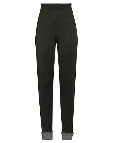 CASHMERE COMPANY Casual trouser Military green 97% Merino Wool, 3% Elastane