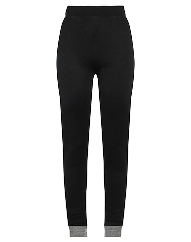 CASHMERE COMPANY Casual trouser Black 97% Merino Wool, 3% Elastane