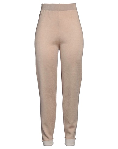 CASHMERE COMPANY Casual trouser Beige 97% Merino Wool, 3% Elastane