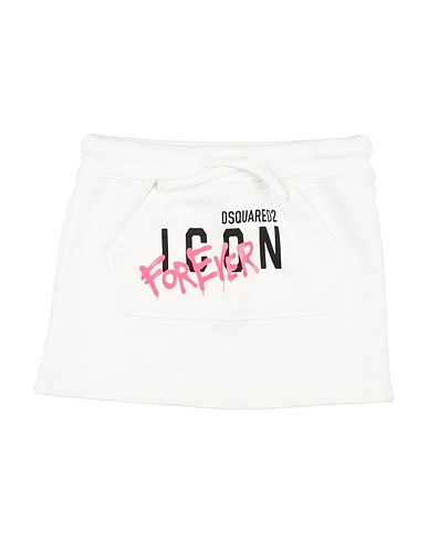 DSQUARED2 Skirt White 100% Cotton, Elastane