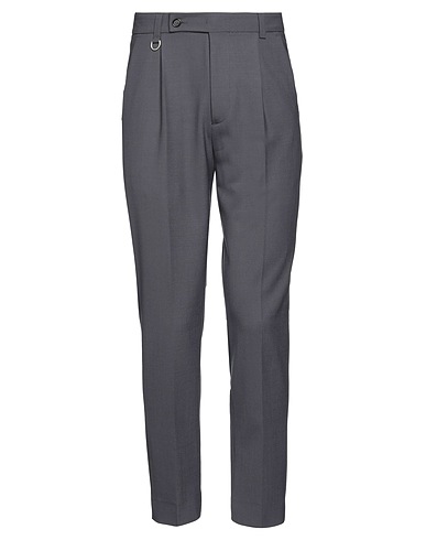 PAOLO PECORA Casual trouser Lead 52% Polyester, 43% Wool, 5% Elastane