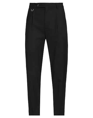 PAOLO PECORA Pantalone Nero 52% Poliestere, 43% Lana, 5% Elastan