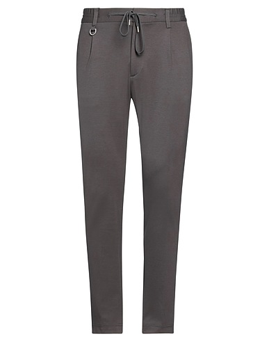 PAOLO PECORA Casual trouser Dark brown 53% Viscose, 40% Polyamide, 7% Elastane