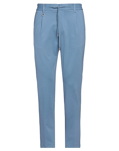 PAOLO PECORA Casual trouser Slate blue 53% Viscose, 40% Polyamide, 7% Elastane