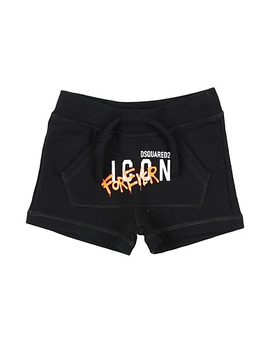DSQUARED2 Shorts & Bermuda Nero 100% Cotone, Elastan