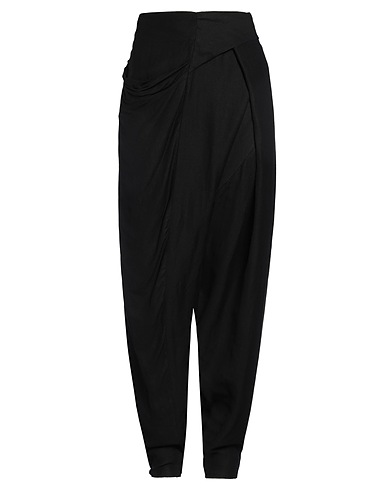 DAMIR DOMA Casual pants Black 60% Viscose, 40% Linen