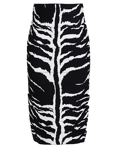 ALAÏA Midi skirt Black 67% Viscose, 33% Polyester, Polyamide, Elastane