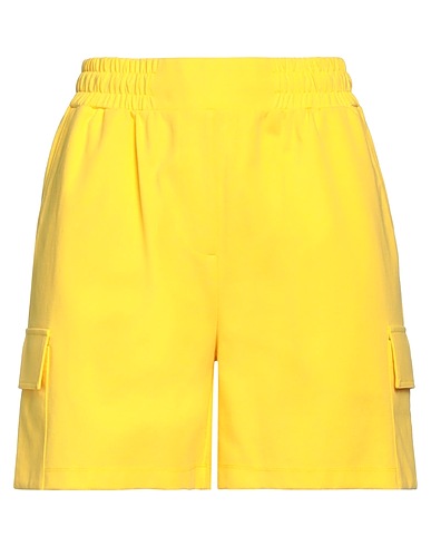 PEOPLE OF SHIBUYA Shorts & Bermuda Yellow 63% Cotton, 30% Polyester, 7% Elastane