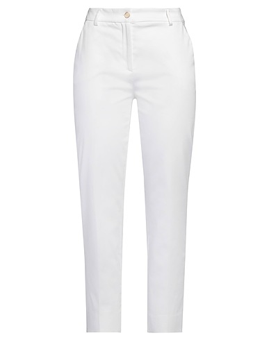 VIA MASINI 80 Casual pants Ivory 97% Cotton, 3% Elastane
