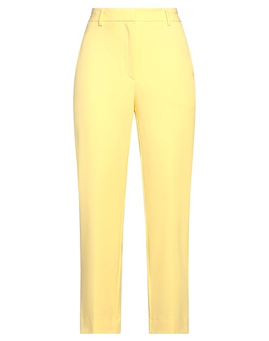 OTTOD'AME Casual trouser Yellow 68% Polyester, 28% Viscose, 4% Elastane