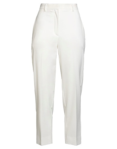 OTTOD'AME Casual pants White 68% Polyester, 28% Viscose, 4% Elastane