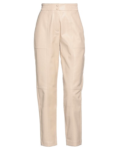 NENETTE Casual trouser Beige 100% Polyester, Polyurethane