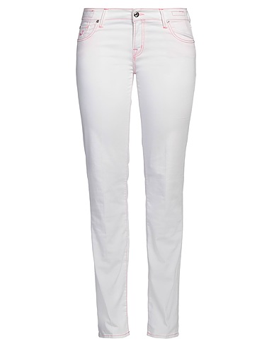 JACOB COHЁN Casual trouser White 97% Cotton, 3% Elastane