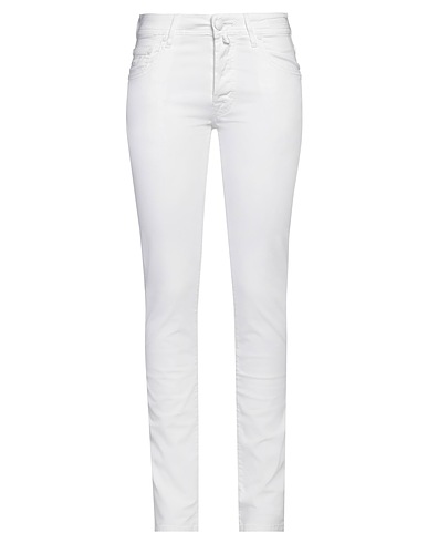 JACOB COHЁN Casual trouser White 98% Cotton, 2% Elastane