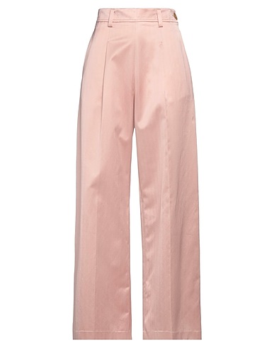 FORTE_FORTE Casual trouser Pink 61% Viscose, 39% Cotton