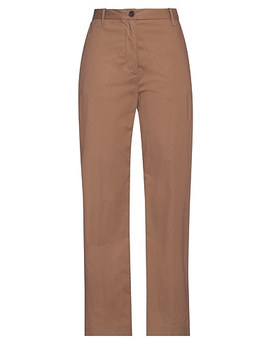 NINE IN THE MORNING Casual pants Camel 77% Cotton, 17% Silk, 6% Elastane