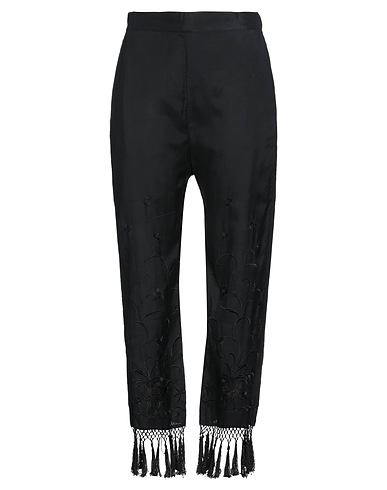 SEMICOUTURE Pantalone Nero 100% Viscosa