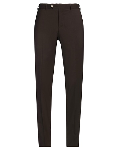 PT Torino Casual pants Dark brown 100% Super 130s Wool