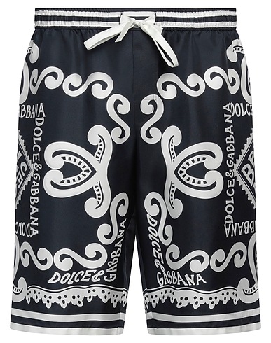 DOLCE&GABBANA Shorts & Bermuda Midnight blue 100% Silk
