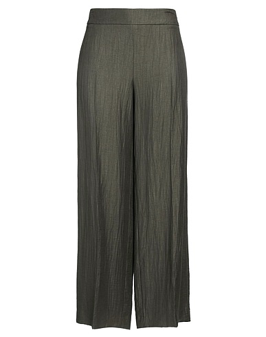 GIGUE Casual pants Military green 46% Viscose, 46% Linen, 8% Polyamide