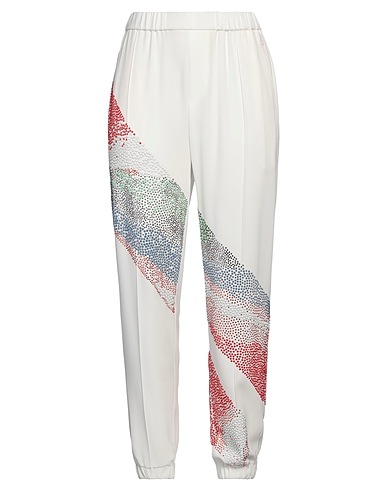 BAJA EAST Casual pants White 75% Triacetate, 25% Polyester