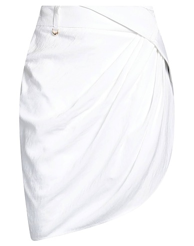 JACQUEMUS Mini skirt White 88% Viscose, 12% Polyamide