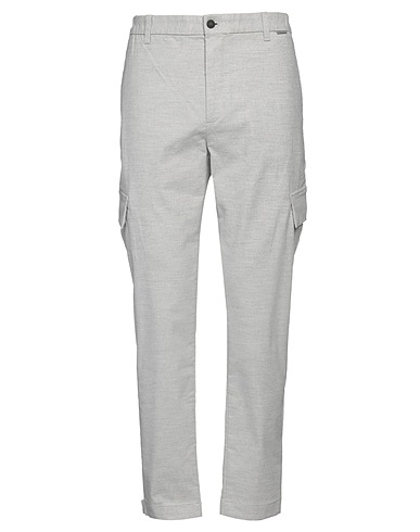 CALVIN KLEIN Casual pants Light grey 49% Cotton, 31% Polyester, 17% Viscose, 3% Elastane