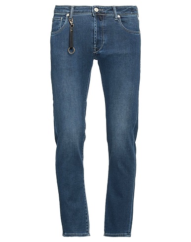 INCOTEX Denim trousers Blue 89% Cotton, 8% Polyester, 3% Elastane