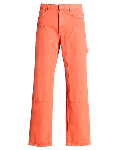 GIVENCHY Denim trousers Orange 100% Cotton
