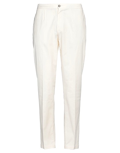 DEVORE INCIPIT Casual trouser Off white 98% Cotton, 2% Elastane