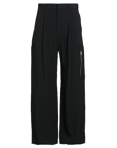 AMI ALEXANDRE MATTIUSSI Casual trouser Black 73% Acetate, 27% Viscose
