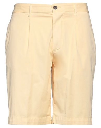 DEVORE INCIPIT Shorts & Bermuda Pastel yellow 93% Cotton, 6% Silk, 1% Elastane
