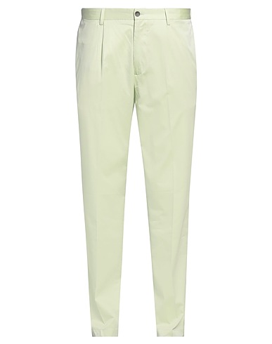 DEVORE INCIPIT Casual pants Light green 98% Cotton, 2% Elastane