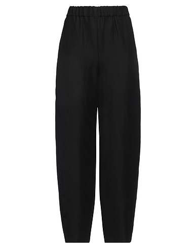 FABIANA FILIPPI Casual trouser Black 64% Viscose, 36% Linen