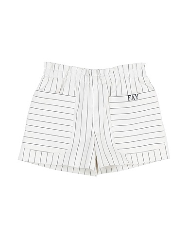 FAY Shorts & Bermuda White 65% Cotton, 32% Polyester, 3% Elastane