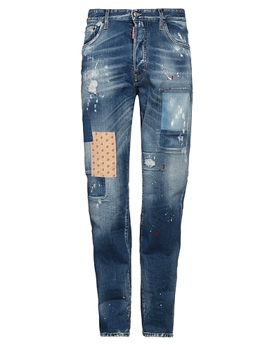 DSQUARED2 Jambe droite Bleu 99% Coton, 1% Élasthanne