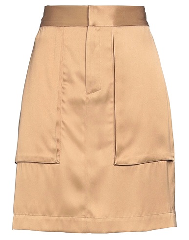 SA SU PHI Mini skirt Khaki 57% Silk, 43% Viscose