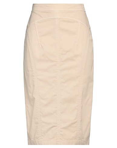 N°21 Midi skirt Beige 98% Cotton, 2% Elastane