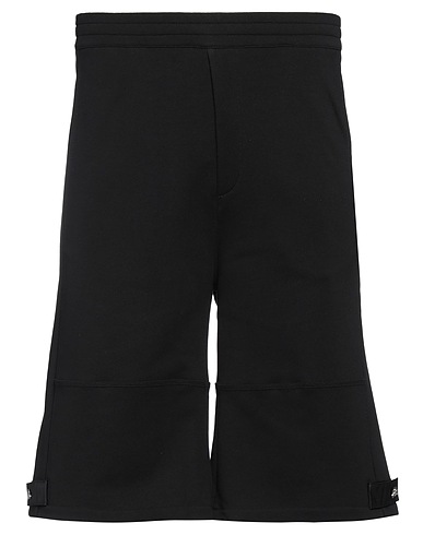 MCQUEEN Shorts & Bermuda Black 100% Cotton, Polyamide