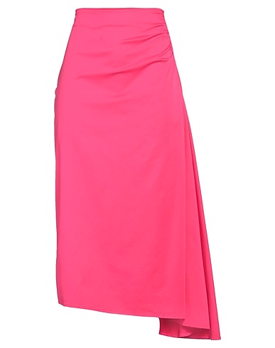 CAROLINE BISS Midi skirt Fuchsia 50% Cotton, 46% Viscose, 4% Elastane