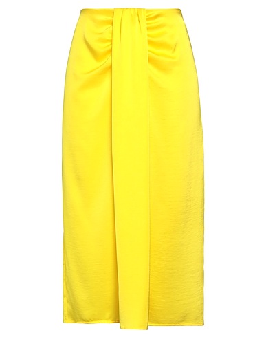 ESSENTIEL ANTWERP Midi skirt Yellow 51% Recycled polyester, 49% Polyester