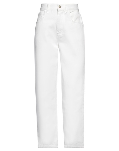 MONCLER Denim pants White 100% Cotton