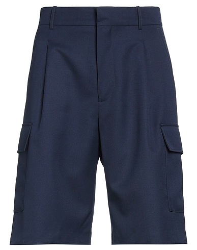 DRÔLE DE MONSIEUR Shorts & Bermuda Navy blue 55% Polyester, 45% Virgin Wool